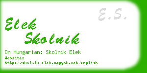 elek skolnik business card